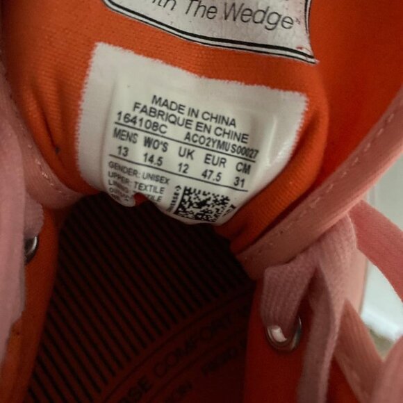 Converse Jack Purcell Sneakers Men's 13 Women's 14.5 Pink Canvas Low Top Lace Up - Picture 7 of 8